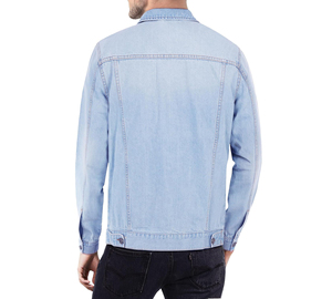 Chaqueta para hombre, personalizada, con efecto Tie and Dye, de mezclilla, estilo vintage, con botones, resistente al viento. - Product Image 4