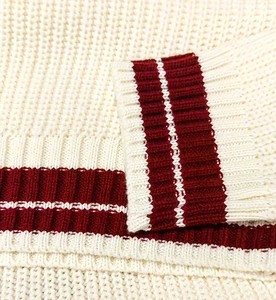 Varsity Collegiate Style Knit <b>Sweater</b> Loose Streetwear Winter Pullover - High Quality Soft Ladies Autumn Knitwear breathable - Product Image 4
