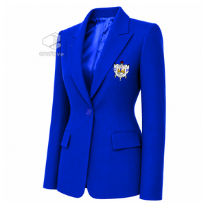 เสื้อเบลเซอร์ผู้หญิงแบบกระดุมแถวเดียว ยี่ห้อ Sigma Gamma Rho ปักลายที่ปกเสื้อแบบ Notch Lapel ทรงเข้ารูป เหมาะสำหรับใส่ทำงานในออฟฟิศหรือธุรกิจ ชุดสูทลำลองสำหรับงานที่เป็นทางการ - Product Image 2