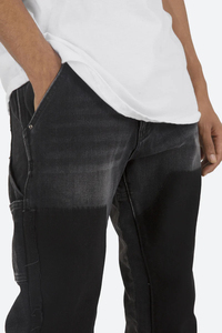 2026 En gros Jeans en denim non déchirés pour hommes, coupe droite, élastiques, style ample et baggy, tendance - Product Image 5