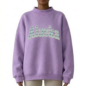 Sweat-shirt tendance à col montant côtelé, coupe décontractée, manches longues, pull-over avec détail imprimé graphique élégant - Product Image 4