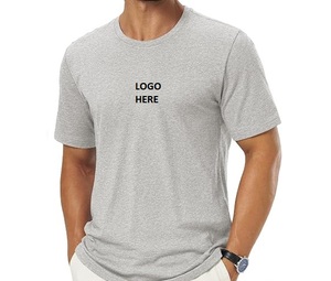 Camiseta Promocional Personalizada para Hombre, Cuello Redondo, Manga Corta, Algodón Negro Jaspeado - Product Image 6