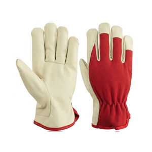 Gants de jardin en cuir et toile, paume renforcée, adhérence flexible, gants de travail de jardinage, logo personnalisé, OEM, ODM, vente en gros - Product Image 1