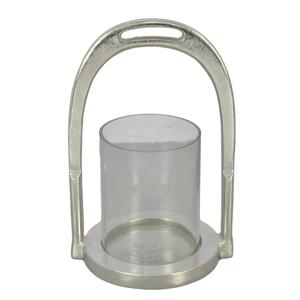 Support de bougie en verre style étrier de cheval argenté, bougeoir décoratif, coffrets cadeaux, accessoires de décoration de table pour salon - Product Image 2