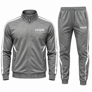 Wholesale HQR APPAREL Custom Logo Eco-Friendly 100% Cotton Heavyweight Sport Tracksuit Latest Fashion 2-Piece Unisex Sweatsuit - Product Image 1