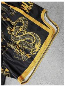 Pantalones Cortos de Muay Thai para Hombre, Satinados con Estampado Ombre, Cintura Elástica, para Entrenamiento en Gimnasio, Kickboxing, Ligeros y Coloridos - Product Image 3