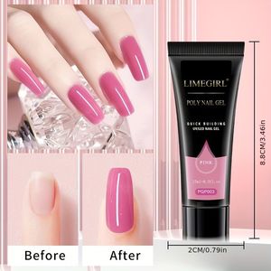 Limegirl 15ml Quick Extension Gel Manicure Set 6W LED Lamp White Clear Pink Hard Gel Semi-Permanent Nails <b>Tool</b> <b>Makeup</b> Nail Care - Product Image 2