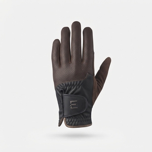 Guante de Golf de Cuero Genuino de Primera Calidad para Mano Izquierda, Transpirable, Perforado, con Cierre de Gancho y Bucle para Deportes - Product Image 1