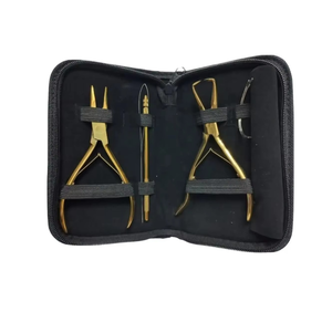 Hot Selling New Arrival Commercial Use Stainless Steel Hair Extension <b>Pliers</b> <b>Sets</b> Kit with Loop Tool Hook Hair Extensions - Product Image 3