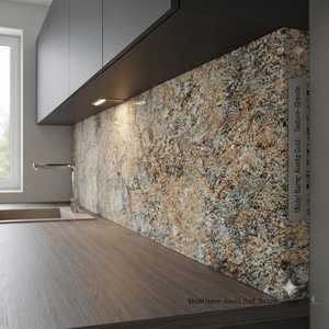 Dalles de pierre artificielle Alaska Gold pour murs extérieurs, épaisseur 4-5 mm, comptoir durable, design moderne, plateau de table de chambre - Product Image 2