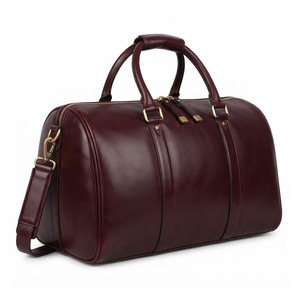 Bolsa de Viaje de Cuero Vintage con Correa de Hombro Ajustable, Múltiples Compartimentos y Almacenamiento Elegante para Pasar la Noche - Product Image 1