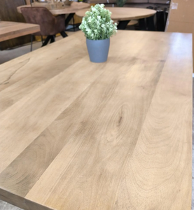 Meubles de salle à manger en bois extensibles de style farmhouse personnalisés, grande table à manger avec armoire de rangement à étagères ouvertes - Product Image 2