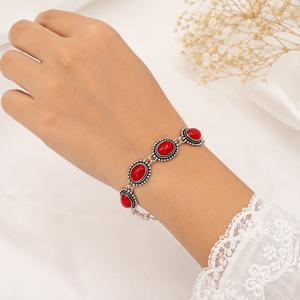 Handmade Brass Gemstone Silver Plated Bohemian Adjustable <b>Bracelet</b> Unisex Fashion Jewelry Gift for Wholesale - Product Image 6
