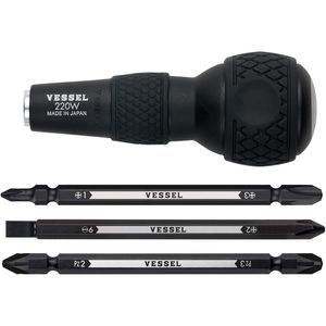 220W3J1 Ball Grip 1/4\" Hex. Bit Interchangeable <b>Screwdriver</b> <b>Set</b> 3PC Tool <b>Set</b> Including (+1 +3 / +2 -6 / PZ2 PZ3) - Product Image 1