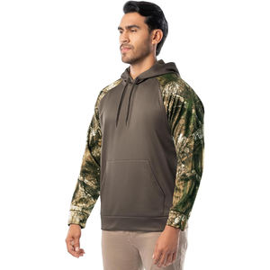 Sudadera con Capucha Abstracta de Camuflaje para Hombre, Mezcla de Algodón y Poliéster, Sudadera con Capucha y Cordón Ajustable, Bolsillo Tipo Canguro - Product Image 2