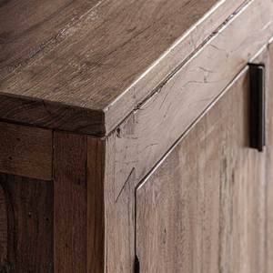Modern Luxury Nordic Solid Wood <b>Sideboard</b> with Fluted Tambour Doors Brass Legs Durable Farmhouse Dining <b>Storage</b> Cabinet 5 Ft+ - Product Image 4