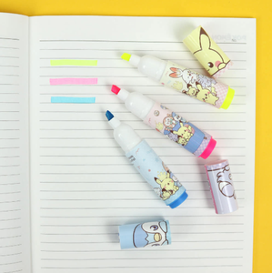 pokemon Lipstick Highlighter Pen 36 PCS <b>Set</b> Korean Kids Stationery Cute Character Twist Fluorescent Gift for Kids Wholesale - Product Image 1