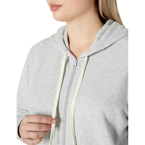 Sweat à capuche en coton premium pour femme, en molleton brossé doux, respirant, écologique, confortable, streetwear quotidien, logo personnalisé OEM ODM - Product Image 2