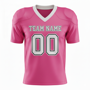 Camiseta de Práctica de Fútbol Americano Personalizada para Adultos, Manga Corta, Transpirable, Opción de Talla Grande, Cuello en V, 100% Poliéster - Product Image 4