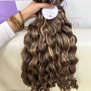 ผู้จำหน่ายผมแท้เวียดนาม ปี 2025 ผมคุณภาพสูงแบบ Double Drawn ลอนธรรมชาติ ผมแท้ 100% ราคาขายส่ง - Product Image 1