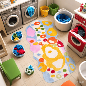 Tappetino da Bagno Boho Chic Ultra Morbido ad Asciugatura Rapida, Design Astratto Vivace, Antiscivolo, Comfort Lussuoso, Tappeto da Bagno Colorato - Product Image 3