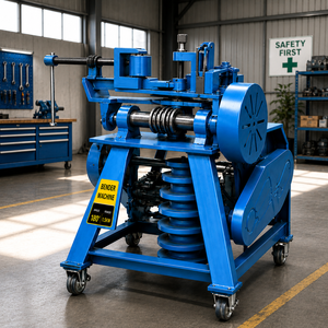 Sunjac Blue <b>Pipe</b> Bender <b>Machine</b> 180 Degree 1.5KW Semi-Automatic Carbon Steel Bending High Accuracy Industrial Use Easy Operate - Product Image 1