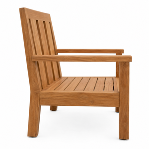 Sillón de Jardín Contemporáneo de Teca Sólida Moderna, Resistente al Agua y Ecológico para Uso en Playa y Villa - Product Image 2