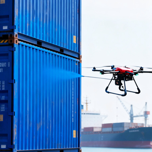 Drone de revêtement automatique connecté pour la peinture industrielle de structures en acier en haute altitude - Product Image 3