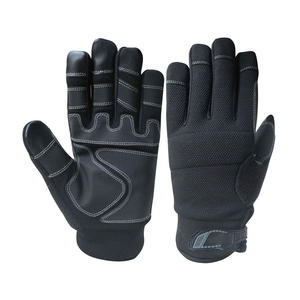 Gants de mécanicien jaunes, protection industrielle des mains, texture acrylique, antistatiques, anti-vibrations, respirants, en spandex laminé - Product Image 5