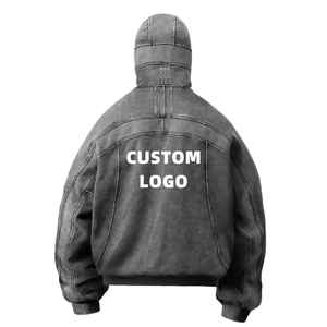 Sudadera con Capucha de Invierno para Hombre 2026 de Alta Calidad con Logotipo Personalizado, Oversize, Lavado Ácido, Forro Polar Ninja, Ecológica - Product Image 2