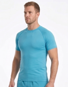 T-shirt de natation personnalisé pour homme, T-shirt de compression pour homme, T-shirt de plage ajusté, T-shirt de fitness à col rond pour homme - Product Image 3