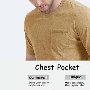 เสื้อยืดโพลีเอสเตอร์/คอตตอนคุณภาพสูงพิมพ์ลายตามสั่งสำหรับผู้ชาย ขายส่งจากโรงงาน ดีไซน์เปล่า พิมพ์ซิลค์สกรีน กันยับ - Product Image 4