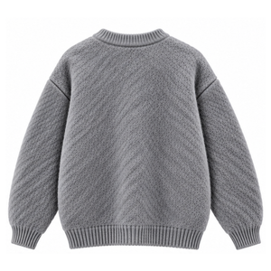 Womens Fuzzy Knit Sweater Crew Neck <b>Long</b> Sleeve Textured Pullover Soft Casual Autumn Warm Oversized Fit Fashion Bulk - Product Image 2