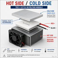 Module de refroidissement thermoélectrique Peltier TEC1-12715 15V 15A 133.3W 50x50mm, plaque de refroidissement semi-conductrice