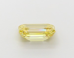 Diamant synthétique CVD 1,14 carat, jaune intense fantaisie, taille émeraude, VS1, EX Poli, prix usine, diamant de laboratoire en vrac pour la personnalisation - Product Image 2