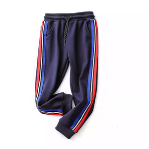 Pantalones de chándal unisex de cintura media para correr, de algodón ligero de alta calidad, informal, frontal plano, bordado, diseño deportivo, elástico oscuro - Product Image 1