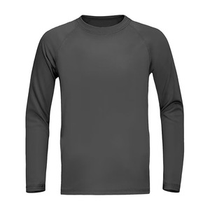 Unisex Full Sleeve Breathable Rash Guard Light Gray Quick Dry Polyester Adult <b>Swim</b> Surf Sports <b>Shirt</b> UPF50+ Sublimation Printed - Product Image 3