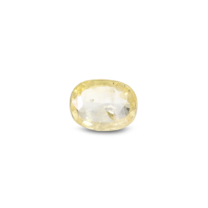 Loose 3 Carat Oval Cut Yellow Sapphire Gemstone for Fine Jewelry - Product Image 1
