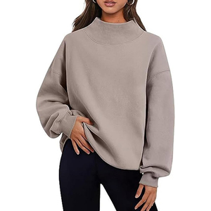 Women Mock Neck Sweatshirt Everyday Casual Wear - Product Image 3