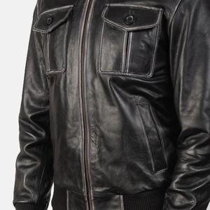 Blouson Bomber Unisexe Personnalisé à Col Montant Imperméable Coupe-Vent Séchage Rapide Hiver OEM Noir Style Racer avec Logo Avant Vente en Gros - Product Image 6