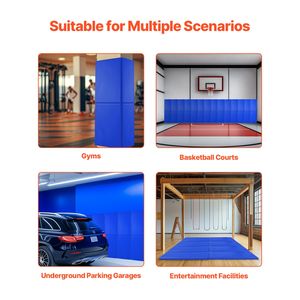 Imbottitura per Pareti da Palestra in Schiuma ad Alta Densità, Spessore 2 Pollici, 71 x 24 Pollici, Tappetino Resistente agli Strappi per Campo da Basket, Attrezzatura Rimovibile per Pareti di Campi Sportivi - Product Image 6