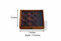 Caja de especias Masala Dabba de madera artesanal, duradera y ecológica, con 12 compartimentos, organizador de especias indio, tapa de vidrio, cuchara, estilo rústico