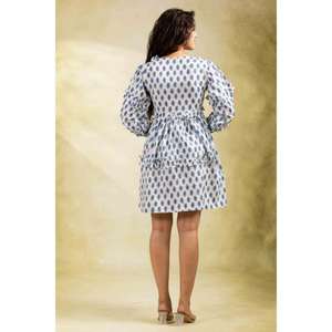Robe courte en coton pour femmes, robe d'été bohème, tenue décontractée pour le soir, vêtement léger et respirant - Product Image 6