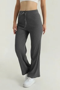 EVERGLOW Women's Mid Waist Straight Pants 100% <b>Silk</b> Canvas Fabric Breathable Eco-Friendly Waterproof Drawstring Closure Full - Product Image 6