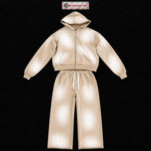 Conjunto deportivo premium beige para hombre, sudadera con capucha y pantalones jogger, tejido polar liso, ropa deportiva informal para gimnasio, venta al por mayor, personalizado, estilo urbano. - Product Image 5