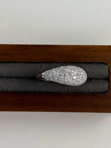 14K Gold Pavé <b>Dome</b> Lab Grown Diamond <b>Ring</b> Bombé Statement <b>Ring</b> Iced Out Cocktail <b>Ring</b> Bold Luxury Diamond Band Design - Product Image 2