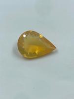 Opale de feu jaune naturelle, haute clarté, gemme transparente, taille poire, polissage brillant, bijoux tendance et à la mode, exportateur d'Inde, prix de gros