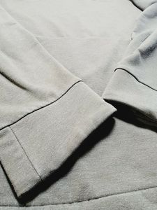 Sweat-shirt à capuche zippé blanc pour homme, coupe classique, couleur unie, style décontracté, tissu en molleton français - Product Image 2