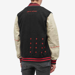 Custom Embroidered <b>Men's</b> Varsity <b>Jacket</b> Vintage <b>Leather</b> Sleeve Baseball Bomber <b>Jacket</b> Hip Hop Streetwear Letterman <b>Jacket</b> Unisex - Product Image 3