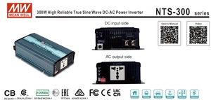 อินเวอร์เตอร์ MEAN WELL NTS-300-212 300W กำลังสูง ความน่าเชื่อถือสูง ระบบออฟกริด คลื่นไซน์แท้ เฟสเดียว 60Hz ประสิทธิภาพ 92% แปลงไฟ DC เป็น AC 12V DC - Product Image 3